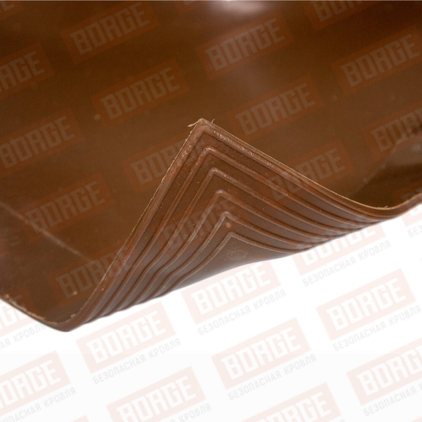 Проходка кровельная угловая №2 BORGE (d=200-300, 525х525mm, RAL 8017 коричневый), силикон