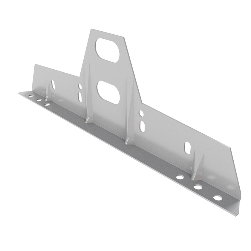 Универсальный кронштейн Русский Рубеж 25х45мм, оцинк., сигнально-серый (RAL 7004)