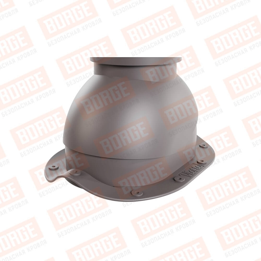 Труба вентиляционная Viotto, для МЧ Монтеррей, d-110мм, h-550мм, неутепленная, серо-коричневый (RAL 8019)