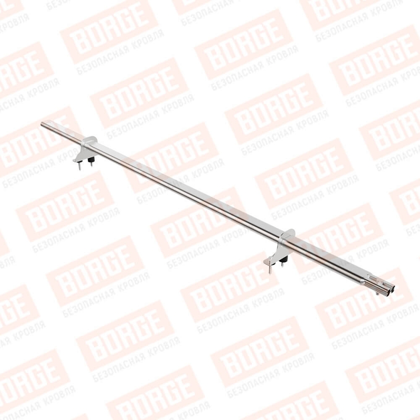 Снегозадержатель однотрубчатый BORGE 1,5м, 2 опоры, цинк