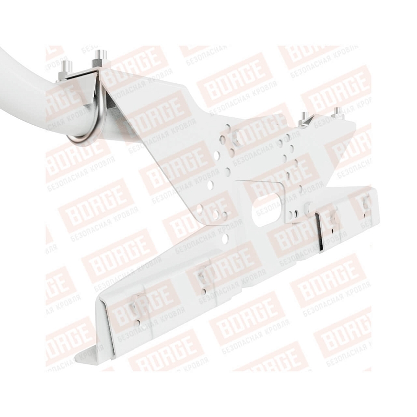 Ограждение кровельное BORGE H-60см, 3м, для фальцевой кровли, сигнально-белый (RAL 9003)