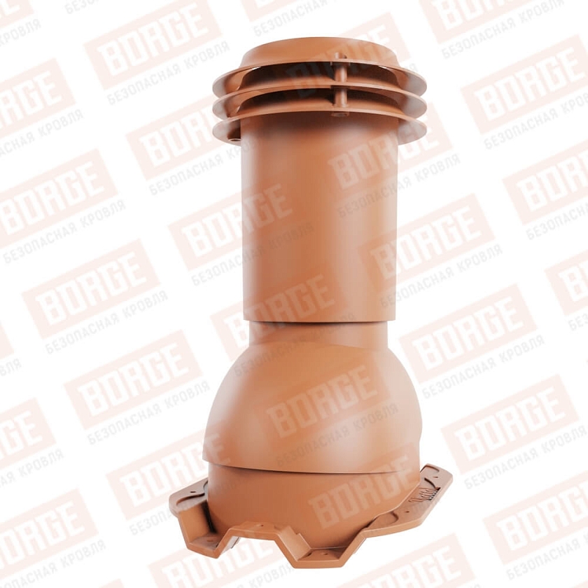 Выход вентиляции канализации Viotto, для профнастила С21, терракотовый (RAL 8004)