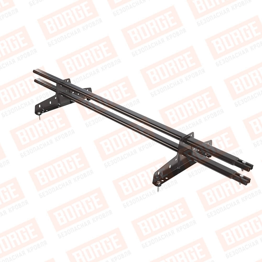 Снегозадержатель трубчатый BORGE 1,5м, 2 опоры, серо-коричневый (RR 32)