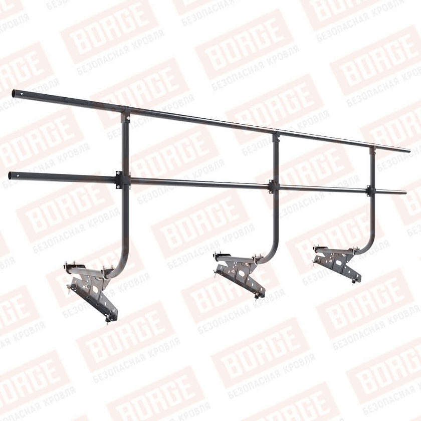 Ограждение кровельное BORGE H-90см, 3м, серый графит (RAL 7024 matt)