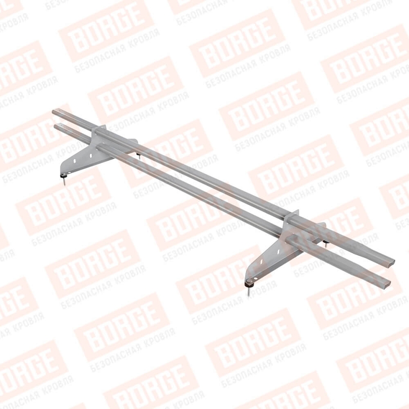 Снегозадержатель трубчатый NewLine 1,5м, 20x40мм, 2 опоры, сигнально-серый (RAL 7004)