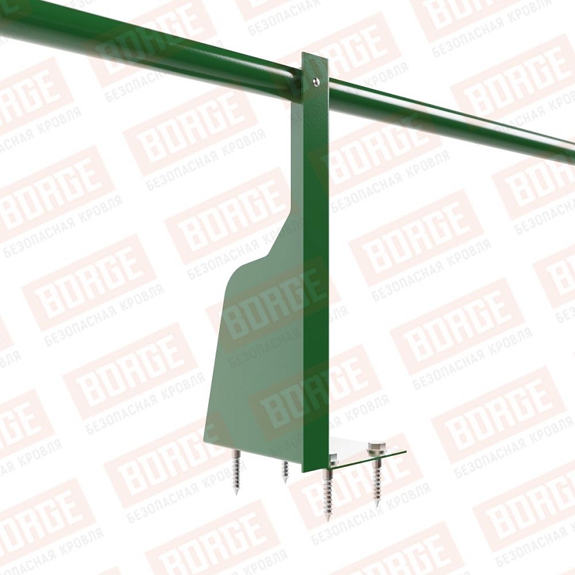 Ограждение плоских кровель NewLine Н-30, 3м, верхнее крепление, лиственно-зеленый (RAL 6002)