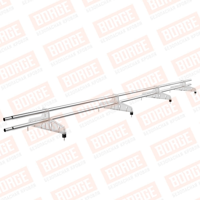 Снегозадержатель трубчатый Русский Рубеж D-25мм, 3м, 4 опоры, цинк