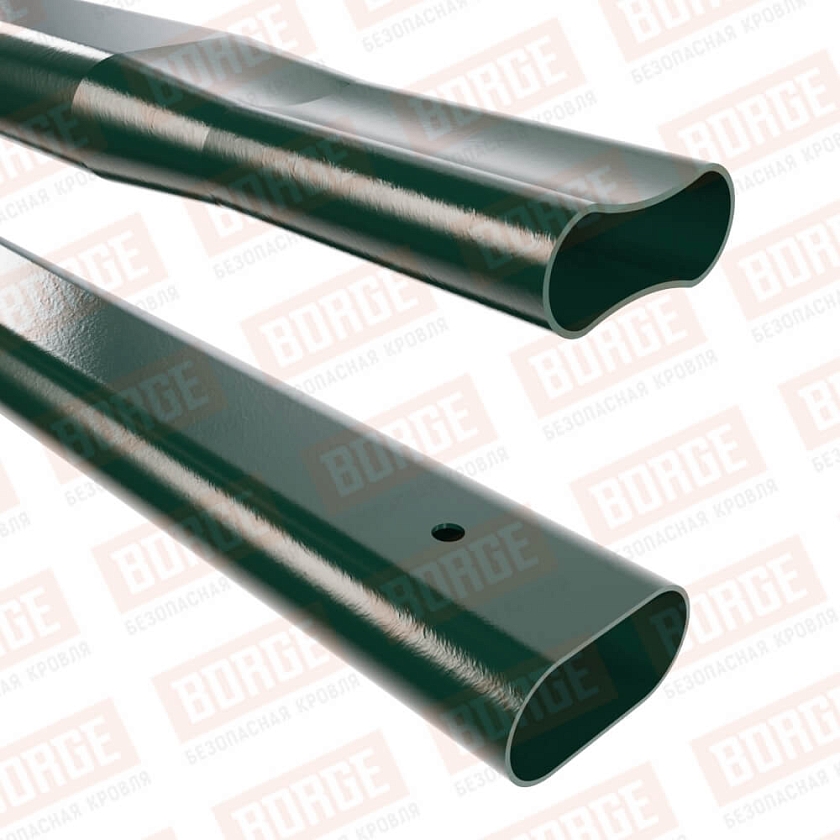 Труба снегозадержателя NewLine, 40x20х1500, зеленый мох (RAL 6005)