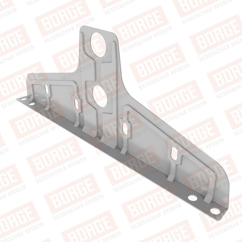 Универсальный кронштейн Русский Рубеж D-25мм, оцинк., сигнально-серый (RAL 7004)