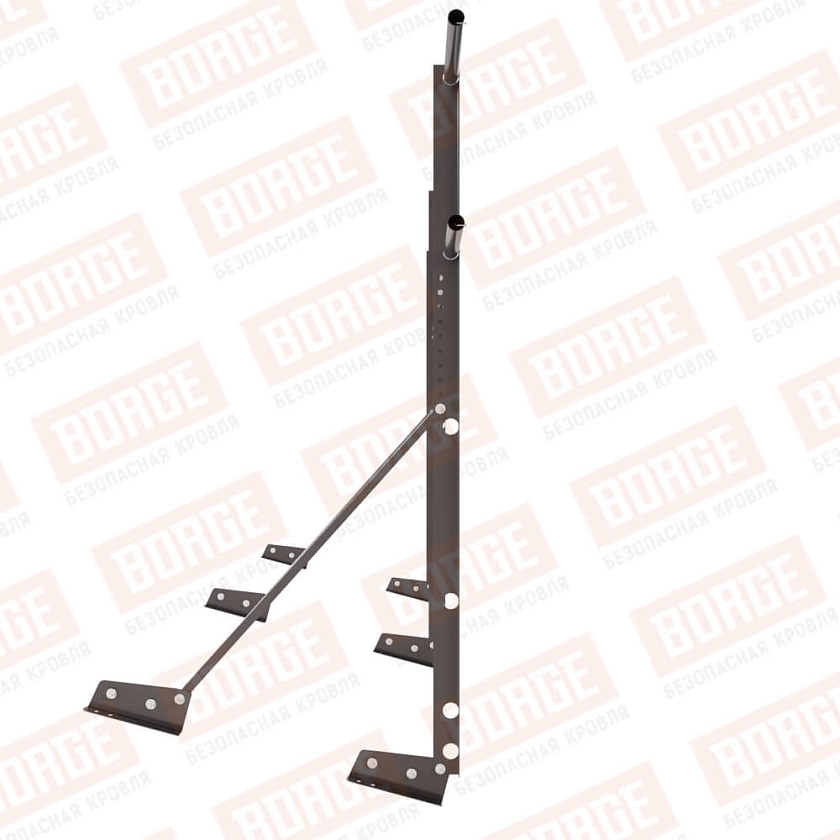 Ограждение декоративное NewLine H-120см, 3м, для фальцевой кровли, серо-коричневый (RR 32)