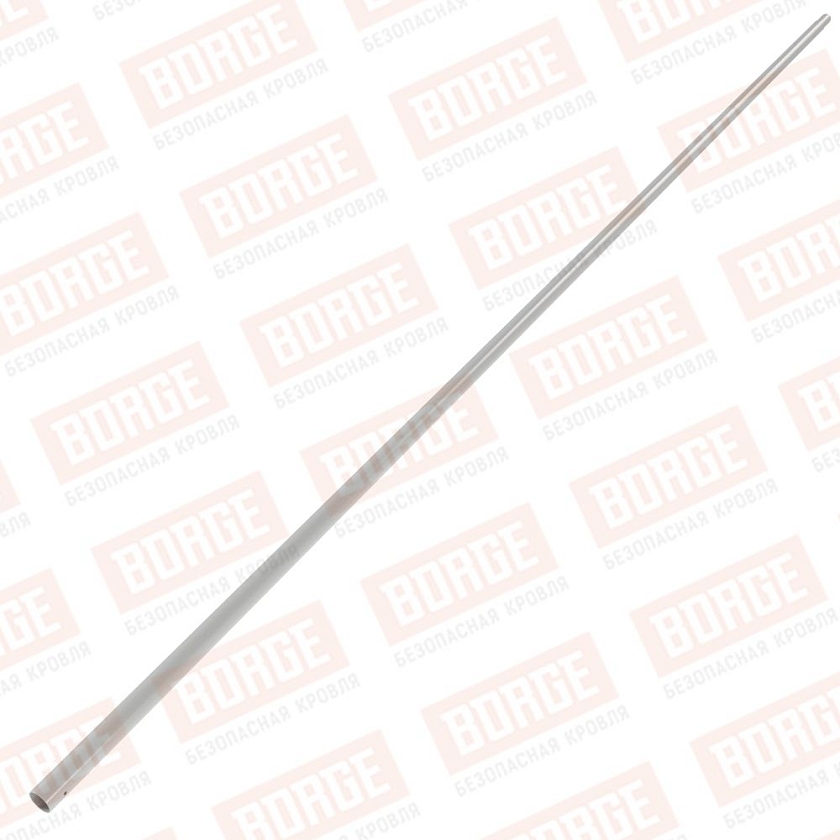 Труба Русский Рубеж D-25мм, 3м, оцинк., бело-алюминиевый (RAL 9006)