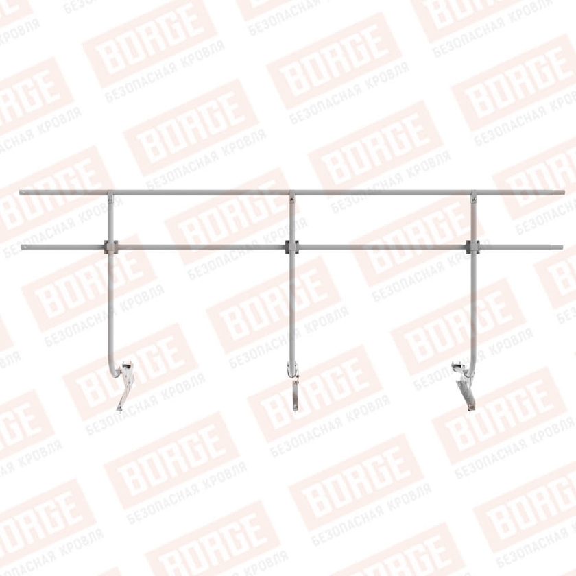 Ограждение кровельное BORGE H-120см, 3м, сигнально-серый (RAL 7004)