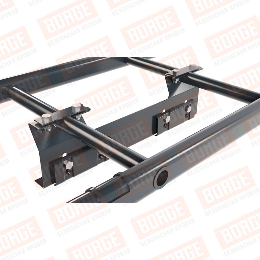 Комплект лестница кровельная NewLine 2,7м, для фальцевой кровли, антрацитово-серый (RAL 7016)