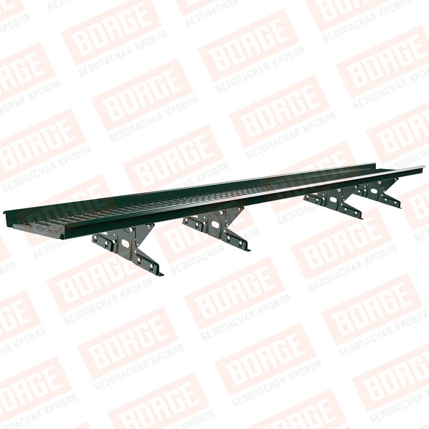 Мостик переходной BORGE 3м, для фальцевой кровли, зеленый мох (RAL 6005)