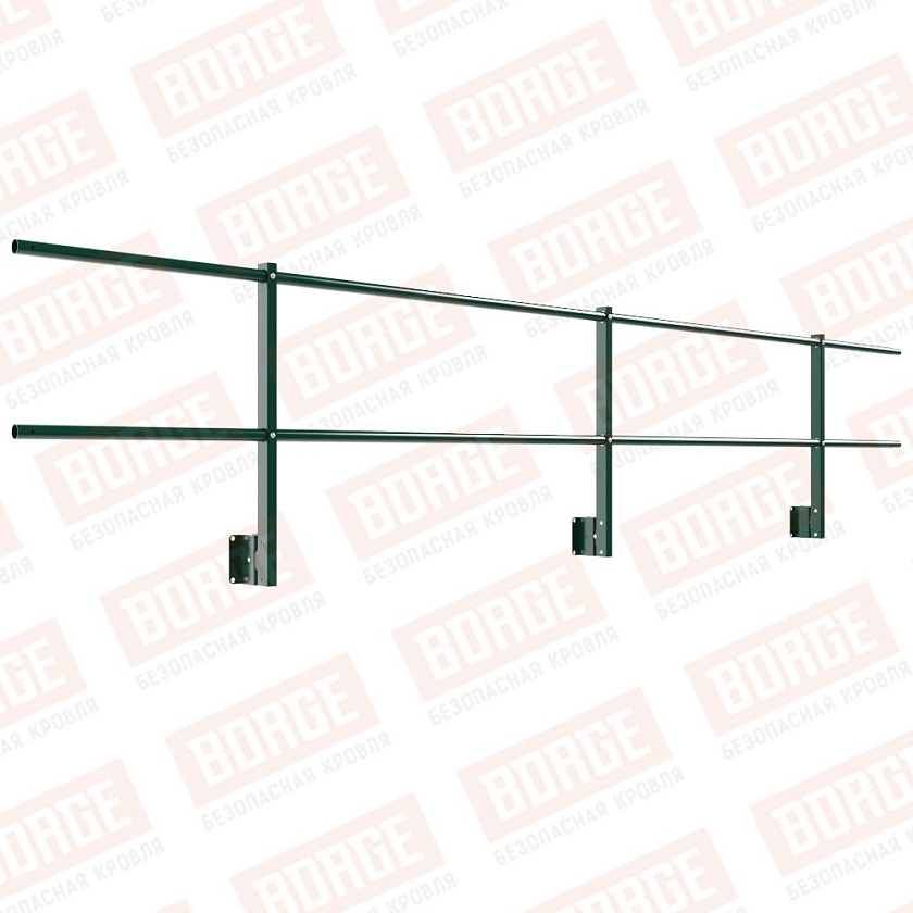 Ограждение парапетное NewLine H-60см, 3м, зеленый мох (RAL 6005)