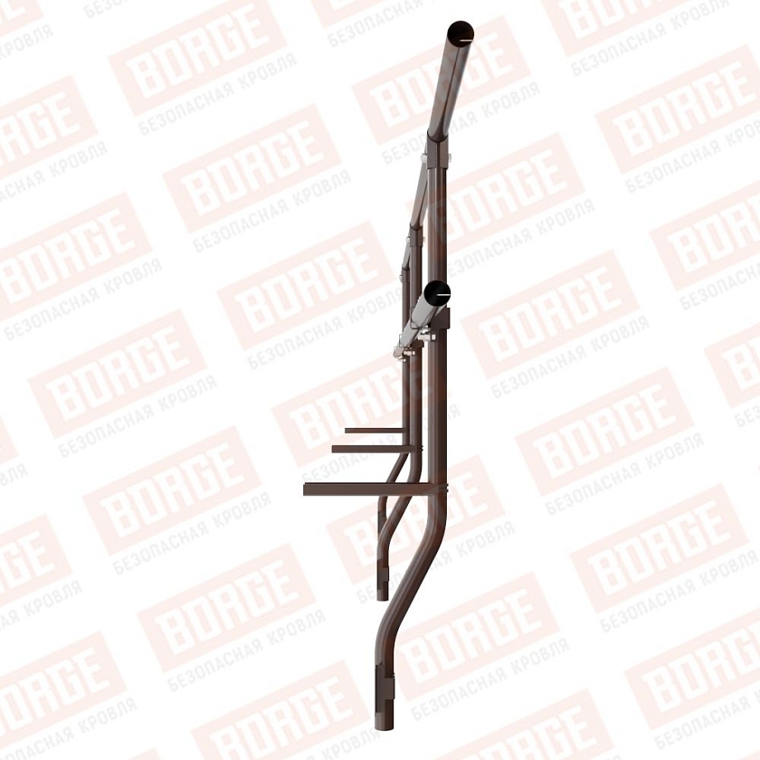 Ограждение парапетное BORGE H-60см, 3м, коричневый шоколад (RAL 8017)