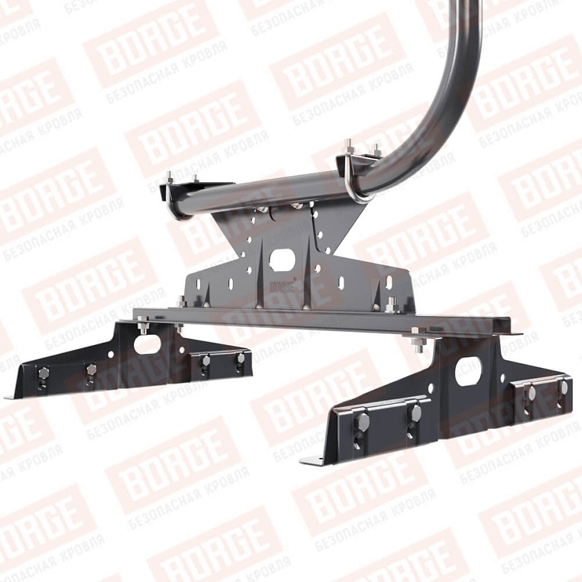 Ограждение кровельное BORGE H-90см, 3м, для параллельного фальца, серый графит (RAL 7024 matt)