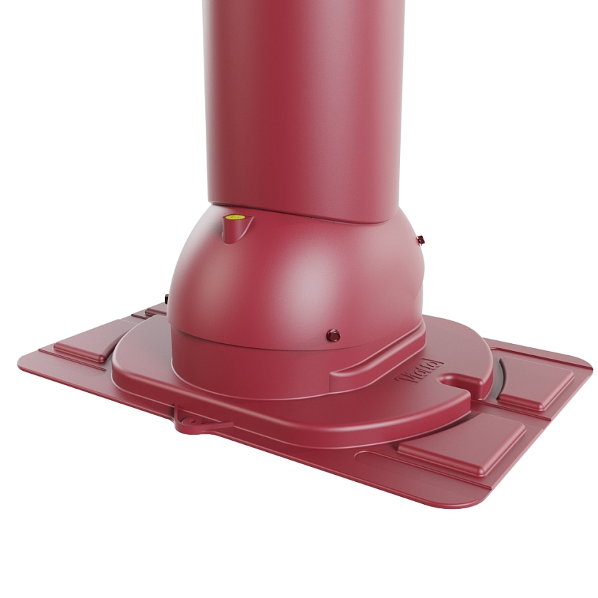 Роторная вентиляция Viotto Turbo, U01 D125мм, неутепленная, красное вино (RAL 3005)