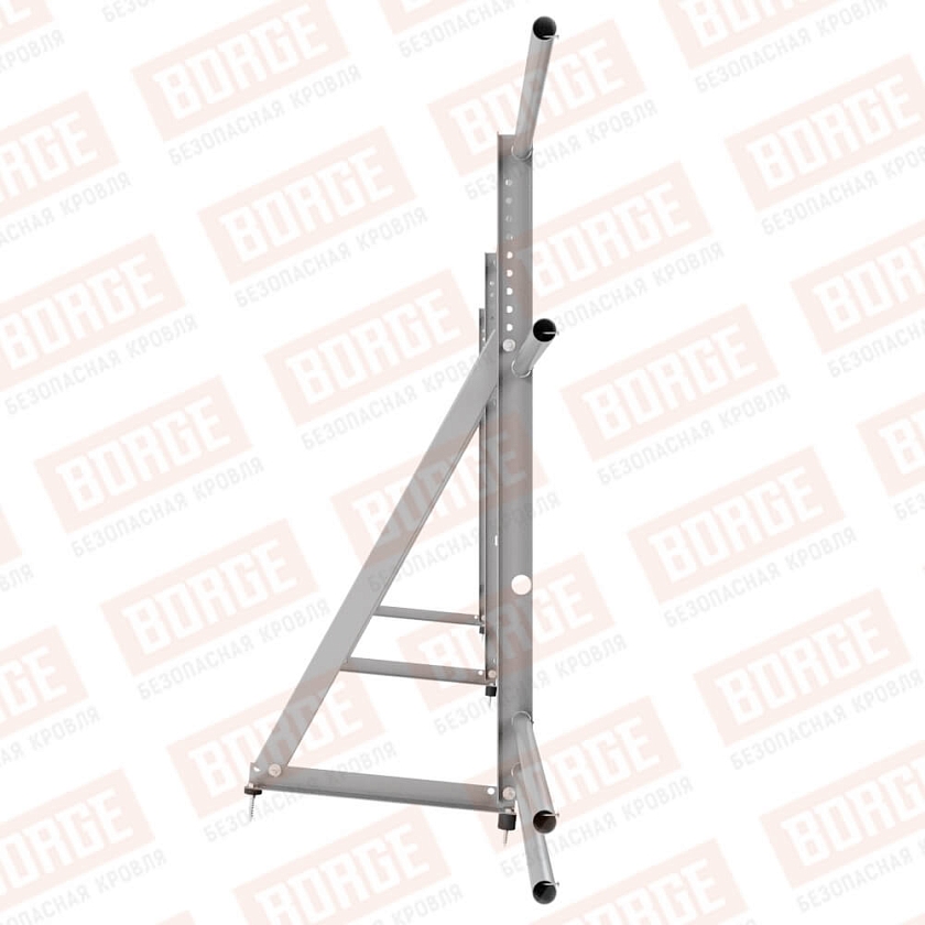 Ограждение кровельное Русский Рубеж H-90см, 3м, сигнально-серый (RAL 7004), с двумя доп. трубами