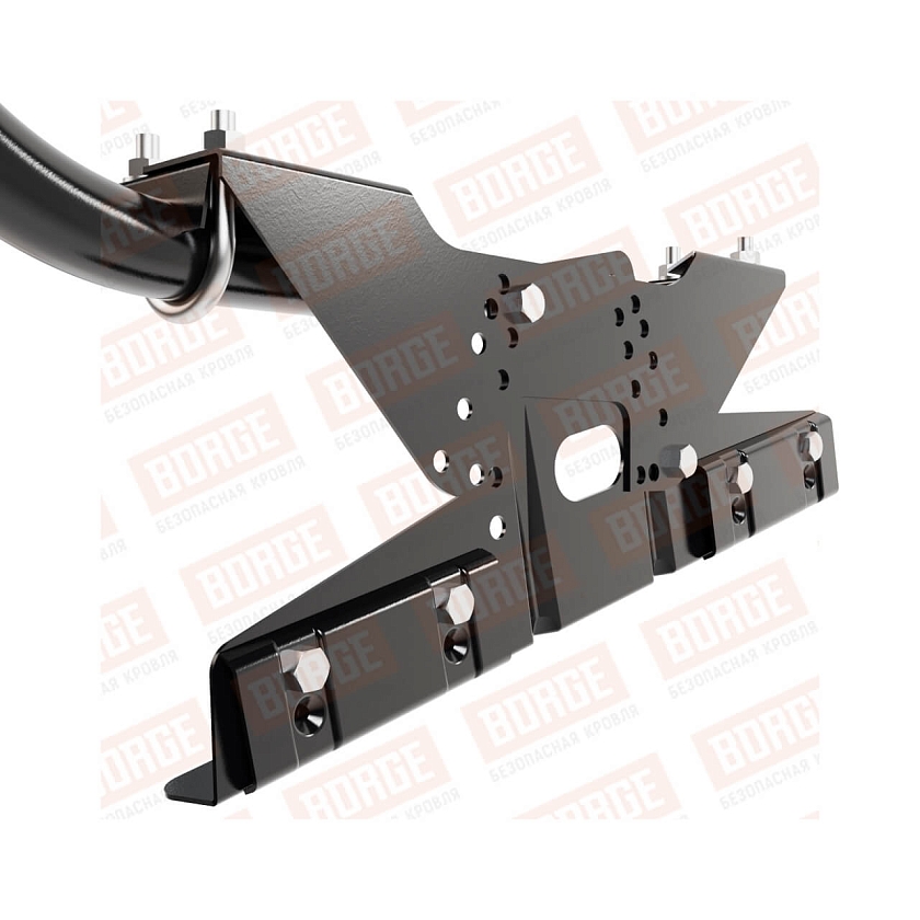 Ограждение кровельное BORGE H-60см, 3м, для фальцевой кровли, чёрный (RAL 9005 matt)