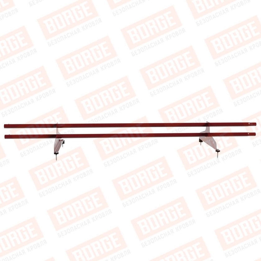 Снегозадержатель трубчатый NewLine 1,5м, D-25мм, 2 опоры, коричнево-красный (RAL 3011)