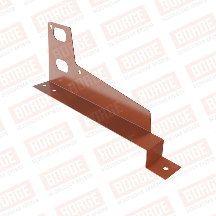 Универсальный кронштейн Русский Рубеж, оцинк., для МЧ с выс. ступен., терракотовый (RAL 8004), 350мм