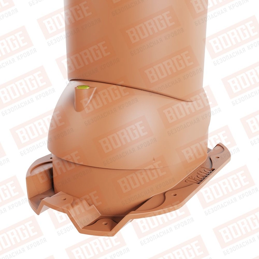 Труба вентиляционная Viotto, для профнастила С21, d-125мм, утепленная, терракотовый (RAL 8004)