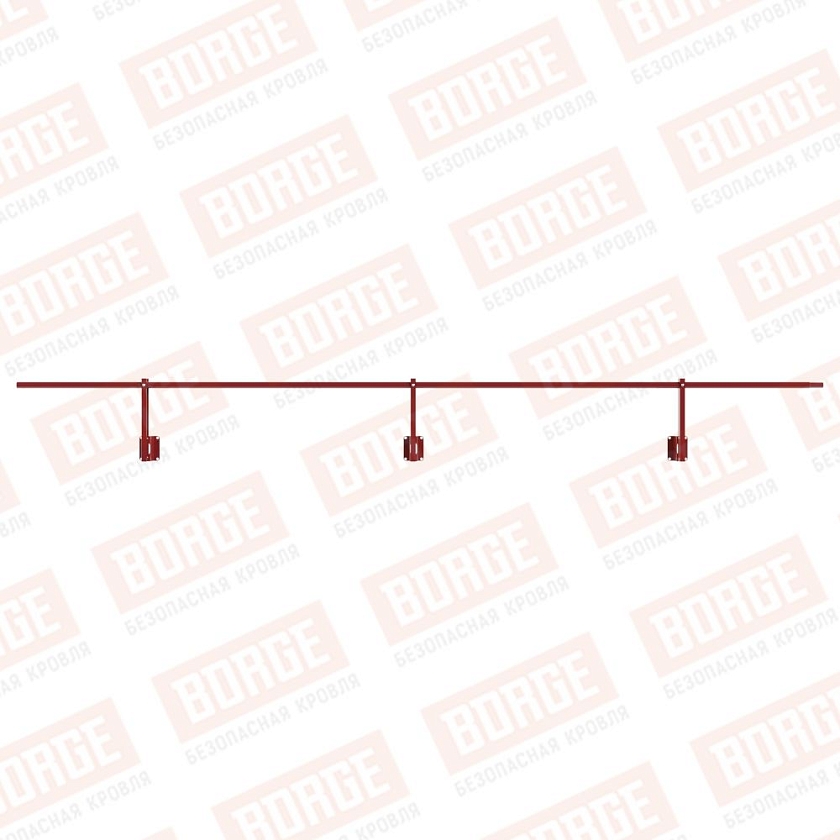 Ограждение парапетное NewLine H-30см, 3м, коричнево-красный (RAL 3011)