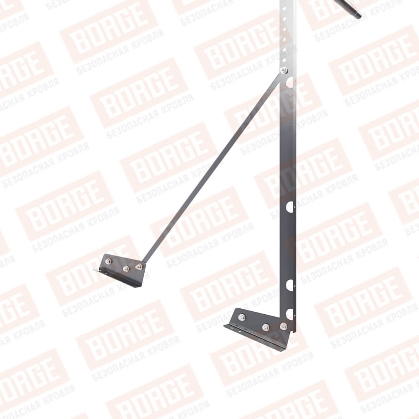 Ограждение декоративное NewLine H-120см, 3м, для фальцевой кровли, серый графит (RAL 7024)