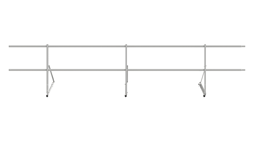 Ограждение кровельное NewLine H-60см, 3м, бело-алюминиевый (RAL 9006)