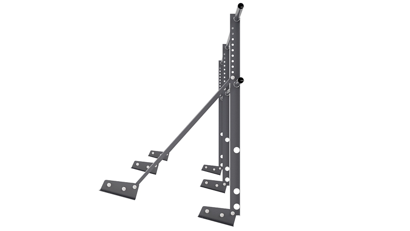 Ограждение кровельное NewLine H-90см, 3м, для фальцевой кровли, серый графит (RAL 7024)