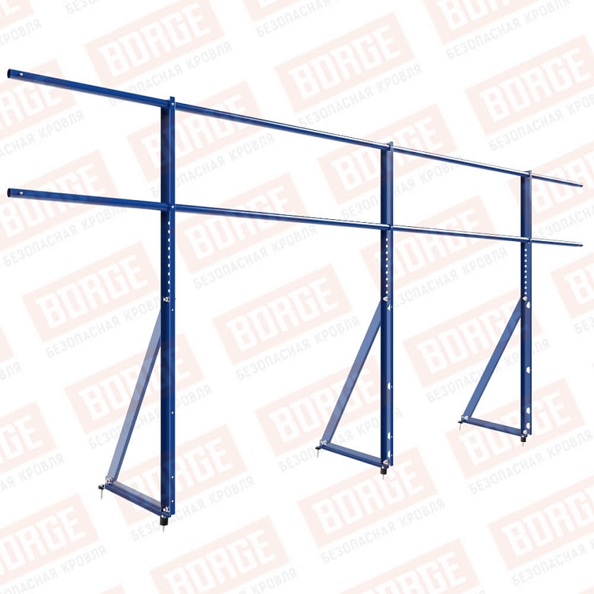 Ограждение кровельное Русский Рубеж H-120см, 3м, сигнально-синий (RAL 5005)