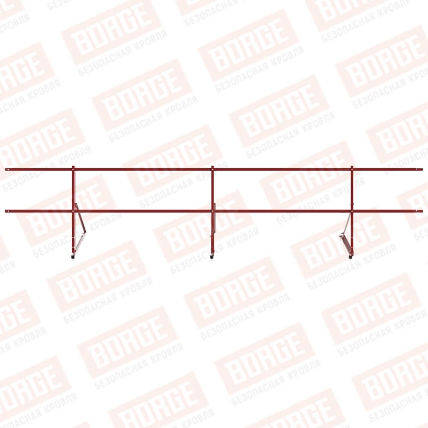 Ограждение декоративное NewLine H-60см, 3м, коричнево-красный (RAL 3011)