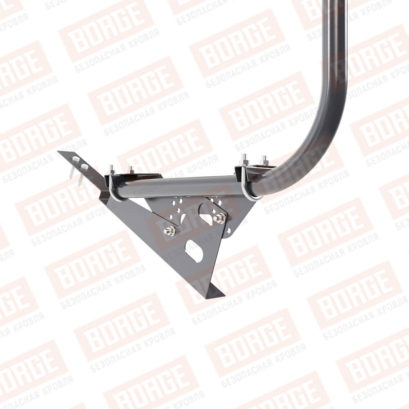 Ограждение кровельное BORGE H-120см, 3м, для композитной черепицы, серый графит (RAL 7024)