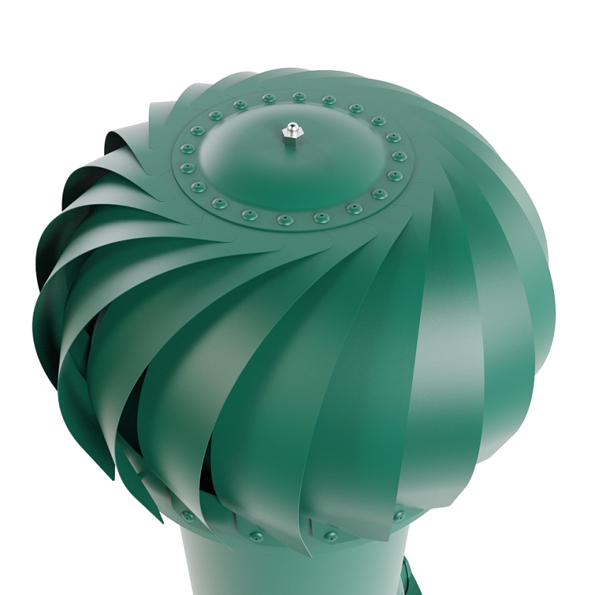 Роторная вентиляция Viotto, для МЧ Адаманте, d-110мм, утепленная, зелёный мох (RAL 6005)