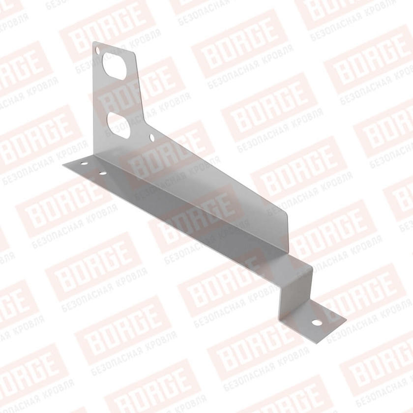 Универсальный кронштейн Русский Рубеж, оцинк., для МЧ с выс. ступен., сигнально-серый (RAL 7004), 350мм