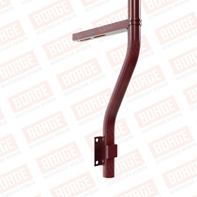 Ограждение парапетное BORGE H-60см, 3м, красное вино (RAL 3005)