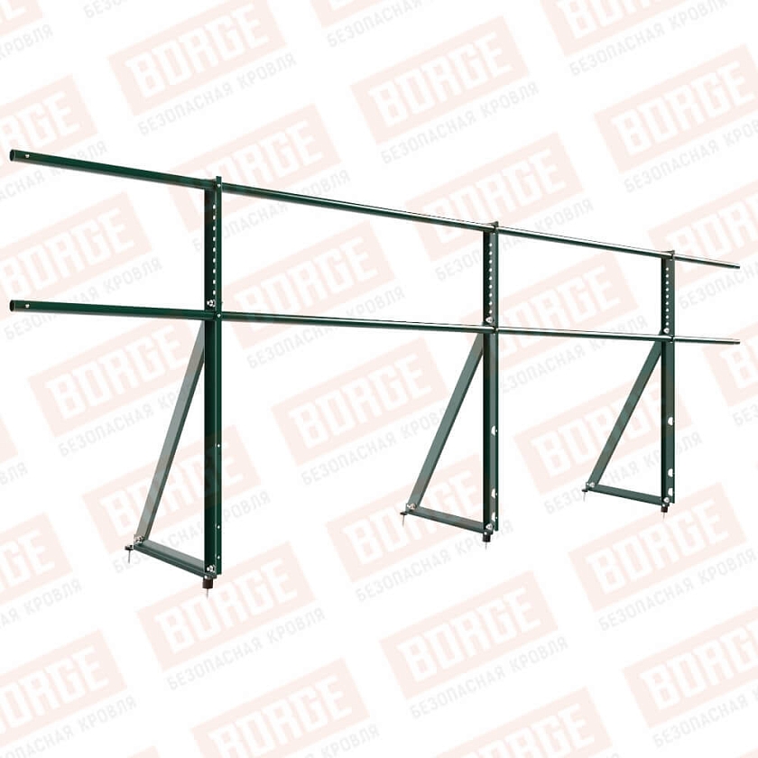 Ограждение кровельное Русский Рубеж H-90см, 3м, зеленый мох (RAL 6005)