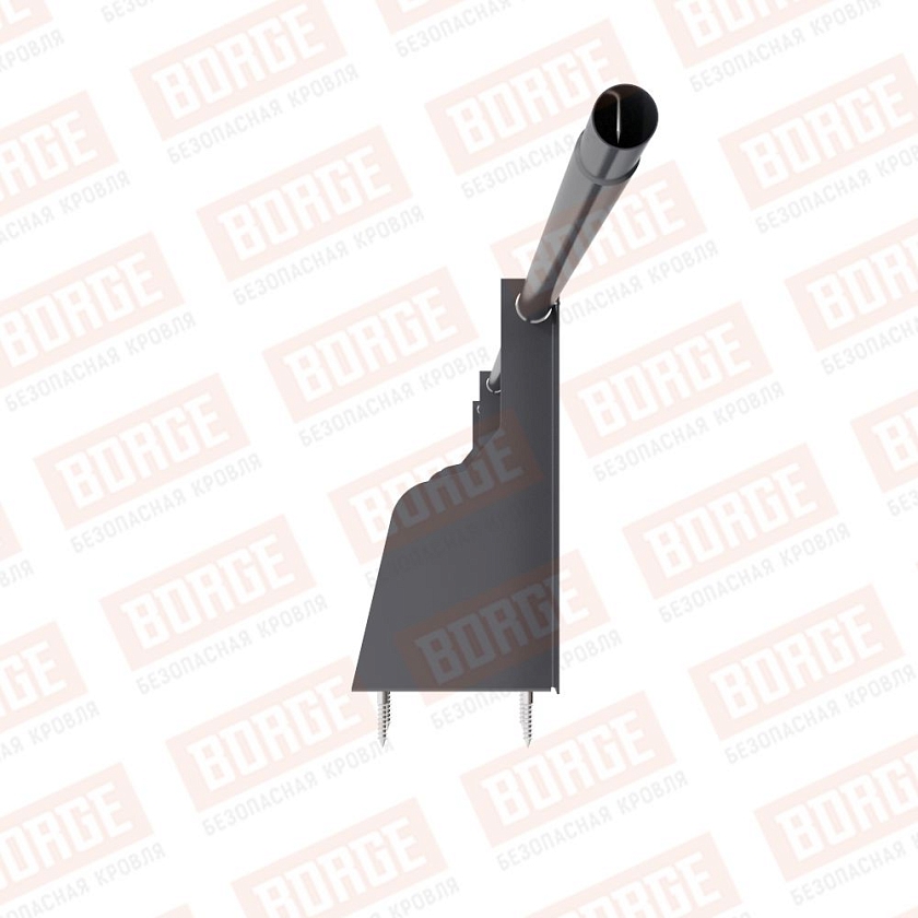 Ограждение плоских кровель Русский Рубеж Н-30, 3м, верхнее крепление, серый графит (RAL 7024)