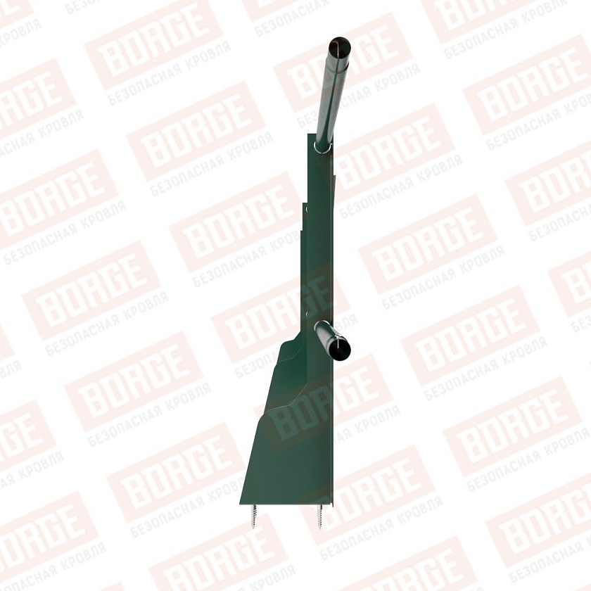 Ограждение плоских кровель NewLine Н-60, 3м, верхнее крепление, зеленый мох (RAL 6005)