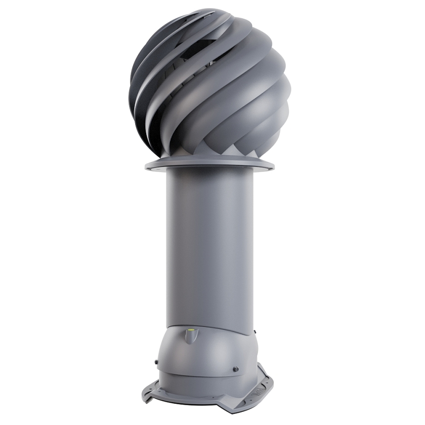Роторная вентиляция Viotto, для МЧ Каскад, d-150мм, утепленная, серый графит (RAL 7024)