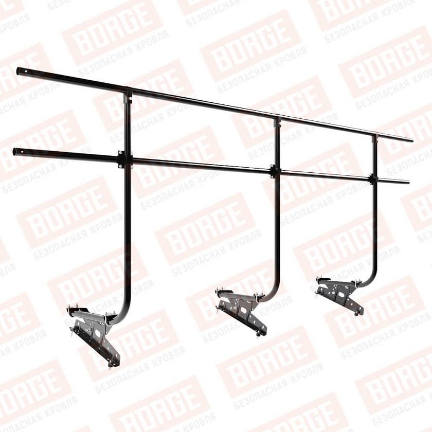 Ограждение кровельное BORGE H-120см, 3м, чёрный (RAL 9005)
