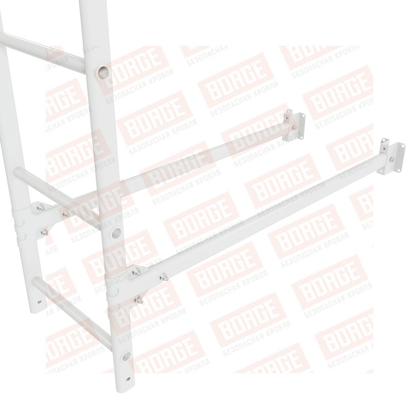 Комплект лестница фасадная BORGE (нижняя секция), 1,8м, сигнально-белый (RAL 9003)