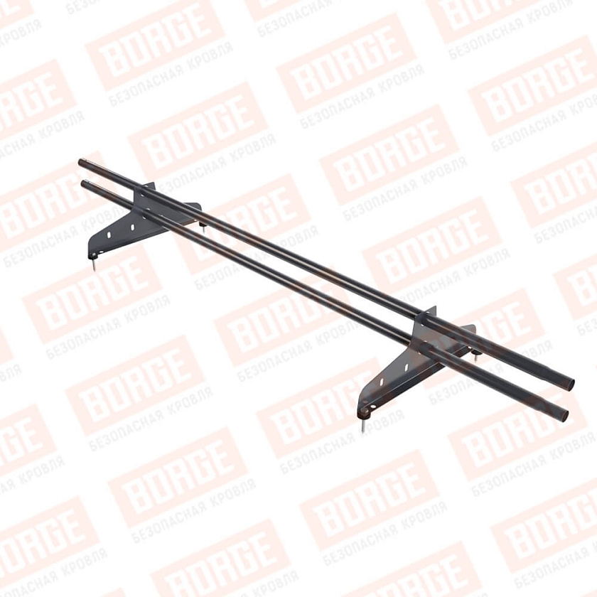 Снегозадержатель трубчатый NewLine 1,5м, D-25мм, 2 опоры, серый графит (RAL 7024)