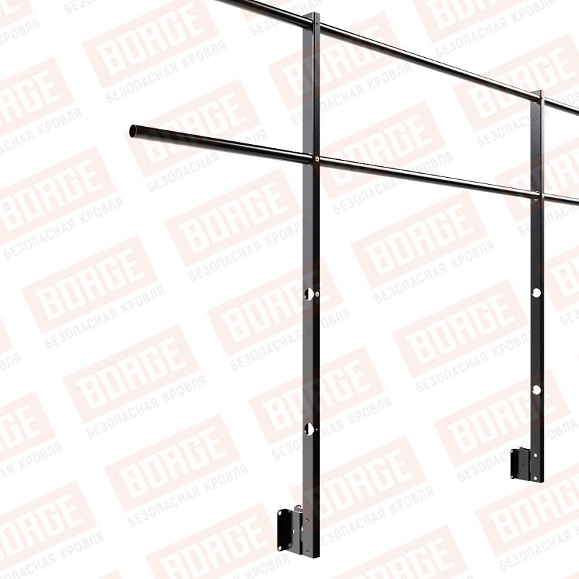 Ограждение парапетное NewLine H-120см, 3м, чёрный (RAL 9005)