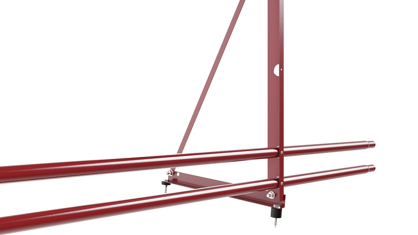 Ограждение кровельное NewLine H-90см, 3м, коричнево-красный (RAL 3011), с двумя доп. трубами