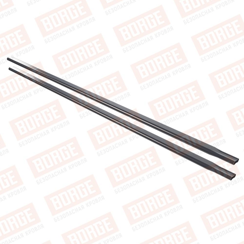 Труба снегозадержателя Русский Рубеж 40х20х3000, серо-коричневый (RAL 8029)