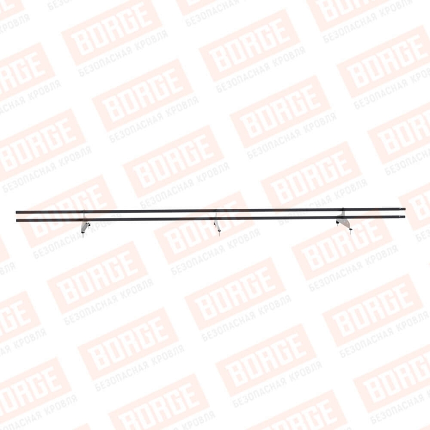 Снегозадержатель трубчатый NewLine 3м, D-25мм, 3 опоры, серый графит (RAL 7024)