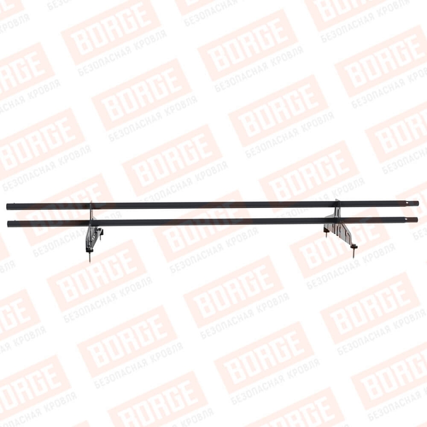 Снегозадержатель трубчатый Русский Рубеж D-25мм, 1,5м, 2 опоры, серый графит (RAL 7024)