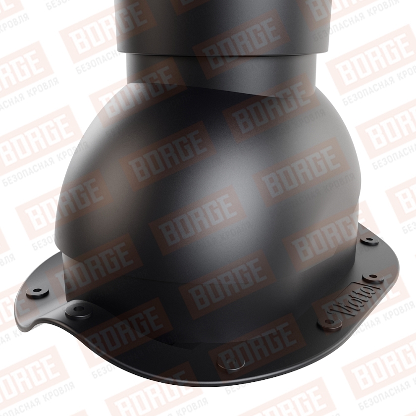 Роторная вентиляция Viotto, для МЧ Монтеррей, d-110мм, h-550мм, утепленная, чёрный (RAL 9005)